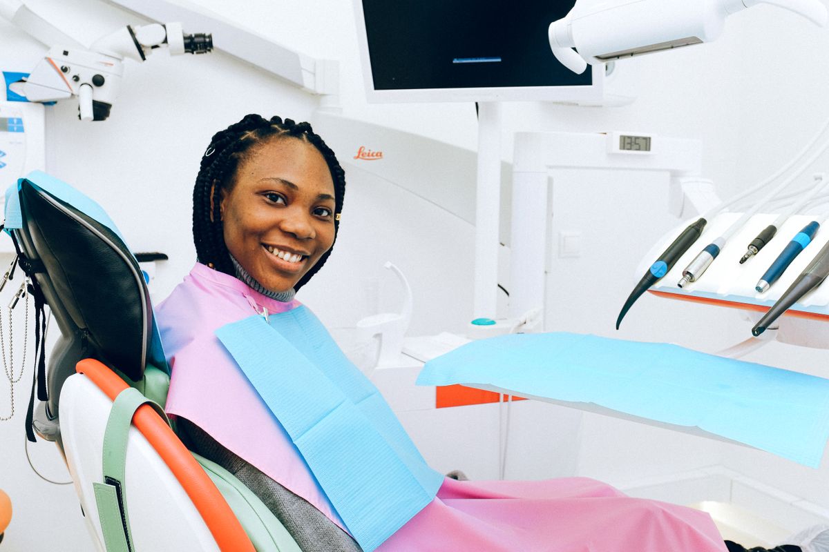 Dental anxiety Kharghar: a relaxed patient smiling calmly in a dental clinic chair